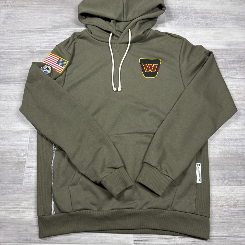 Nike Washington Commanders Salute to‎ Service Olive Pullover Hoodie Men's Medium